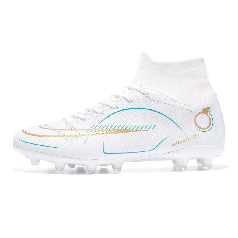 Men Soccer Shoes TF/FG High/Low Ankle Football Boots Male Outdoor Non-slip Grass Multicolor Training Match Sneakers Size 35-45
