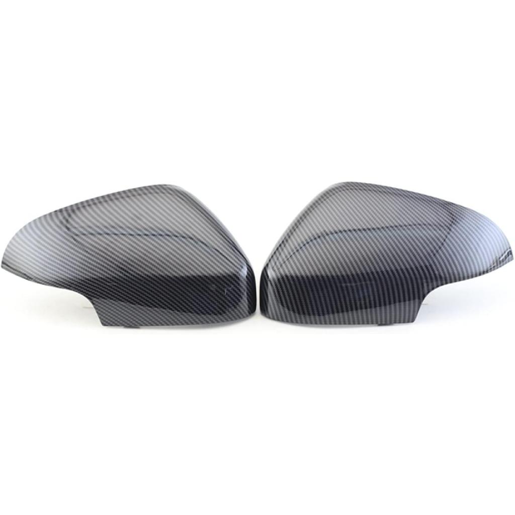 Pair Left & Right Carbon Fiber Side Rearview Mirror Cover Cap Compatible For Volvo C30 S60 S80 S40 V50 V70