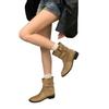 Heel Black Martin Boots Short Boots Women's Boots 2025 New Skinny Boots Autumn and Winter Khaki Suede Pile Boots