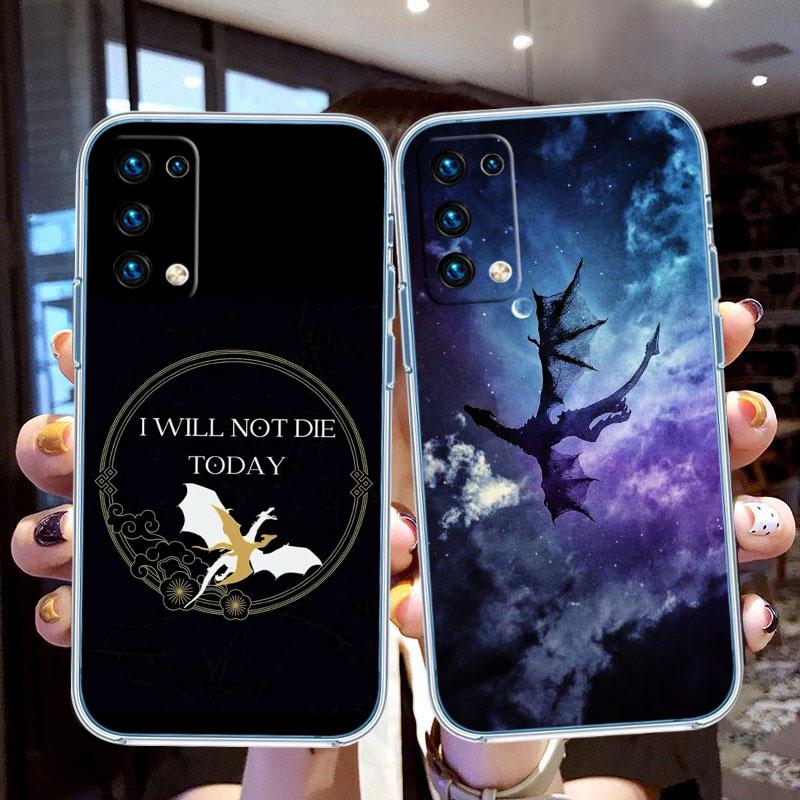 IK30 Fourth Wing Dragons Transparent Phone Case for Samsung Galaxy A04 A04S A14 A23 A34 A54 M23 M33 M52 M53
