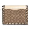 Coach Hutton 22 Lock Closure Internal Zipper Multi-Purpose Pocket Coated Canvas With Calfskin And Snake Skin Shoulder Crossbody Bag Small C2584-B4SBI