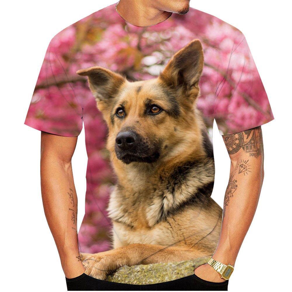 Men's T-Shirt Summer Casual 3D Print Tops Solid Color Short Sleeve Men's T-Shirt Pullover