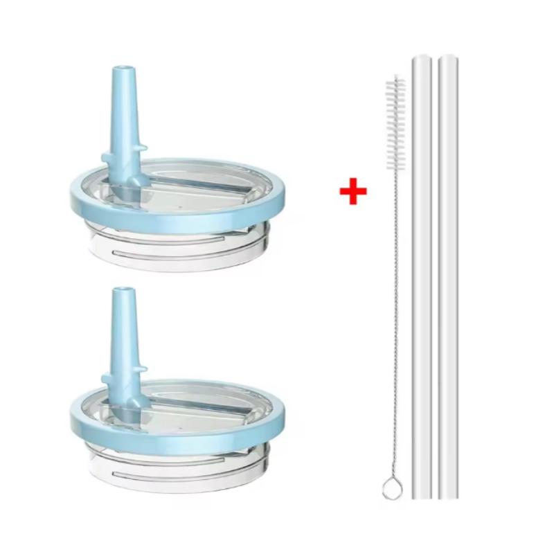 40oz Flip Straw Leak Proof Lid for 2.0 Tumbler Lid Replacement for Stanley Cup Accessories Straw Cover Cleaning Brush with Straw