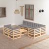 Day and Night - Day and Night Garden Furniture 8 Pieces and Cushions Solid Pine Wood