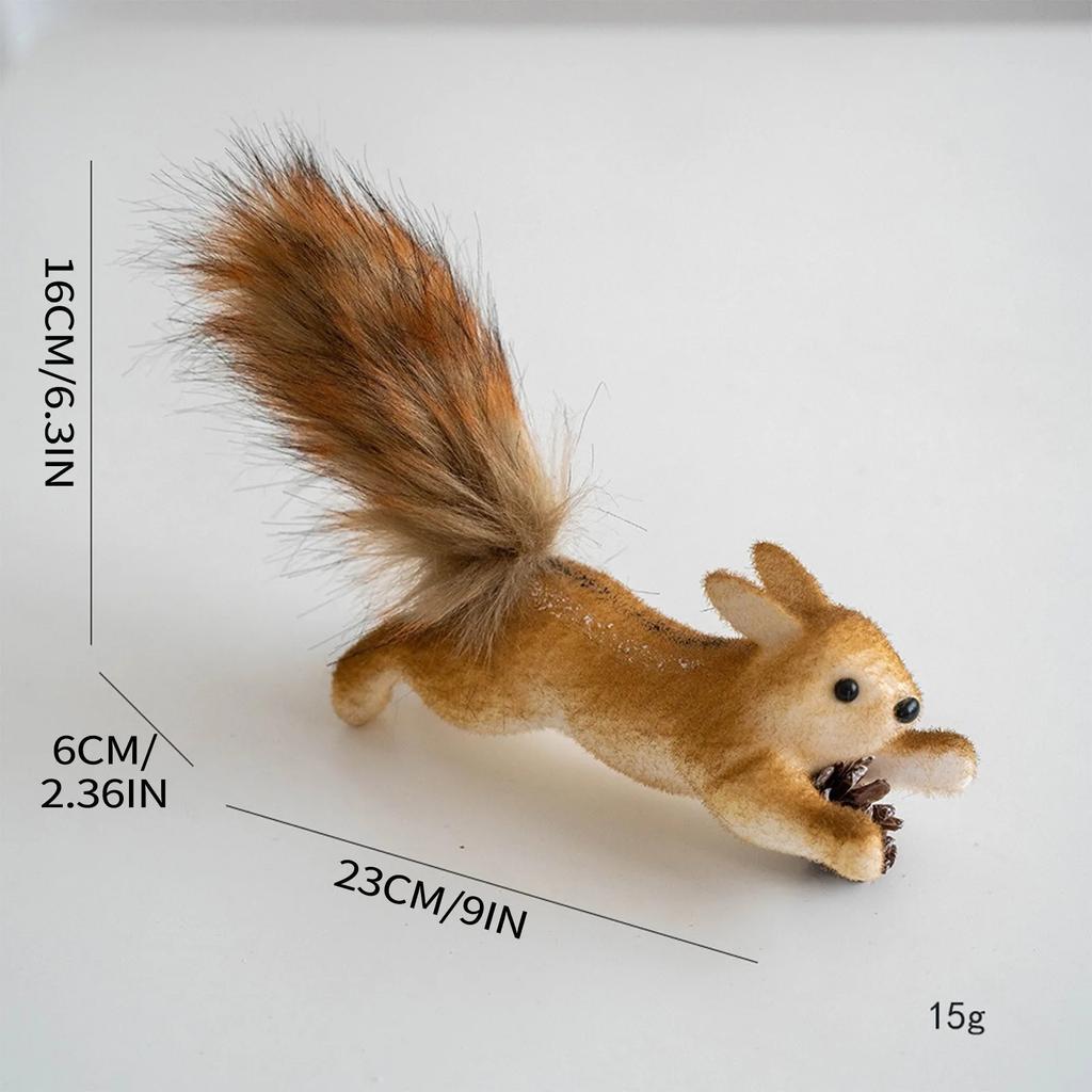 Christmas Squirrel Ornament Ball Christmas Tree Pendant Party Decoration Cute Hairy Ornament Christmas Tree 3D Hanging Decor