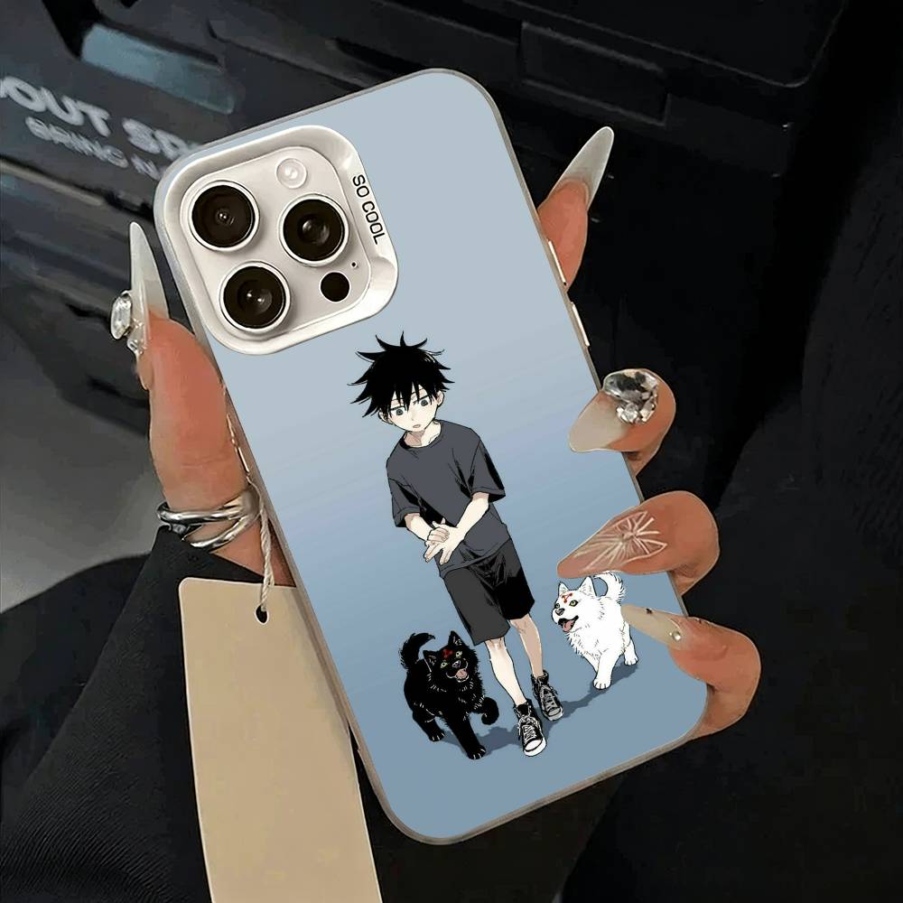 Megumi Fushiguro-J-Jujutsu- K-aisen Handyhülle Für iPhone 17,16,15,14,13,12,11 Plus,Pro Max,XS,weiße silberne Handyhülle