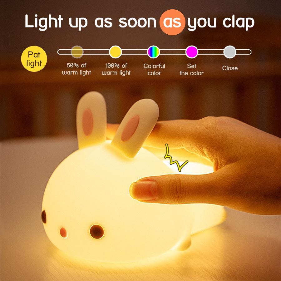 Axolotl Night Light for Kids 2 Brightness Silicone Nursery Sleeping Light Portable USB Rechargeable Bedside Lamp For Baby's Room
