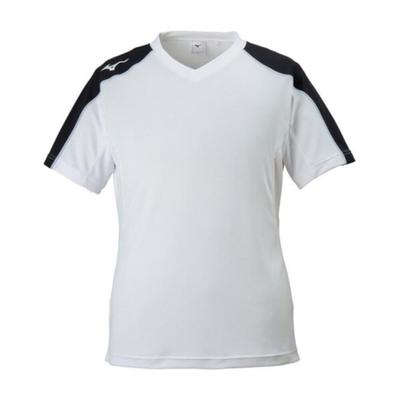 Mizuno P2MA8020 01 Soccer Field Slim Game and Practice Size M Men's Shirt, Moisture-Wicking, Quick-Drying, Fit, Wear, White,