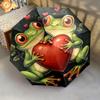 1 PC Automatic Folding Umbrella - Frogs Pattern, Portable & Foldable Design with 8 Ribs, Christmas Birthday Gifts