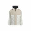 adidas Colorblock Reversible Fleece Hooded Sports Casual Jacket for Men, Black