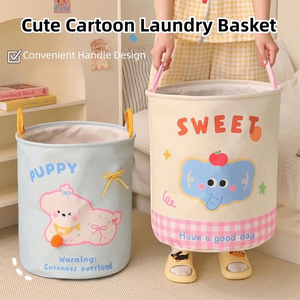 Foldable Toys Storage Basket Large Capacity Dirty Clothes Organizer Cute Laundry Basket  Household