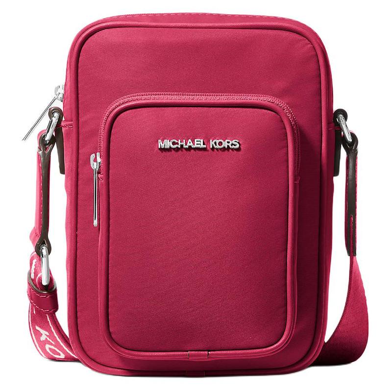 MICHAEL KORS Khai Khai Logo Nylon Crossbody Bag Unisex Couple Raspberry коричневый