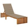Day and Night - Day and Night Lounger with Solid Acacia Wood Cushion