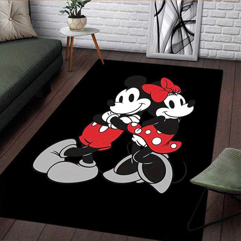 1pc Mickey Pattern Area Rug Soft Flannel Floor Mat for Living Room,Office,Bedroom and Carpet,Sofa Coffee Table Floor Mat