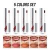 5pcs Tear Lip Glaze Matte Lip Liner, Long-lasting Waterproof and Sweat-proof, Dye Lip and Leave a Background Color, Tear Lipstick Set.