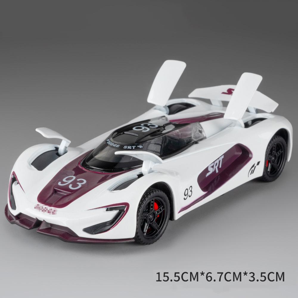 1:32 Scale SRT Tomahawk XVGT Rolls Royce Dawn Alloy Car Model Toy Music Light Pull Back Supercar Models Kids Desktop Ornaments