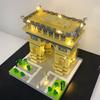 Knew Built LED Arc de Triomphe Micro Mini Building Blocks Toys Illuminating Paris Landmark Model Perfect for Home Office Dcor