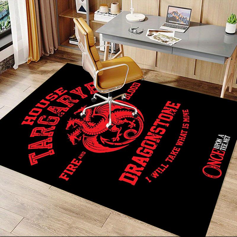 1pc House Targaryen Dragonstone Home Office, Durable Polyester Floor Mat with Easy, Office Decor, Urban Style, Nonslip Backing