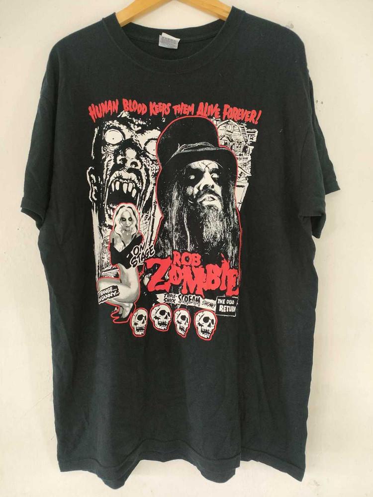 Rob Zombie TShirt 25 Years of Zombie Shock Rock Band Merch Men swear PA7635 Unisex T-Shirt XXXL