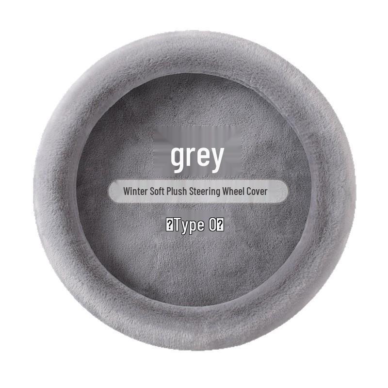 Men's & Women's Anti-Slip Winter Plush Steering Wheel Cover, O-Shape Fleece for Warmth