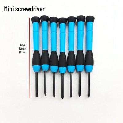 Mini Screwdriver Set: 3.0 Phillips & 2.5 Slotted with Rubber Grip for Watch Repair.
