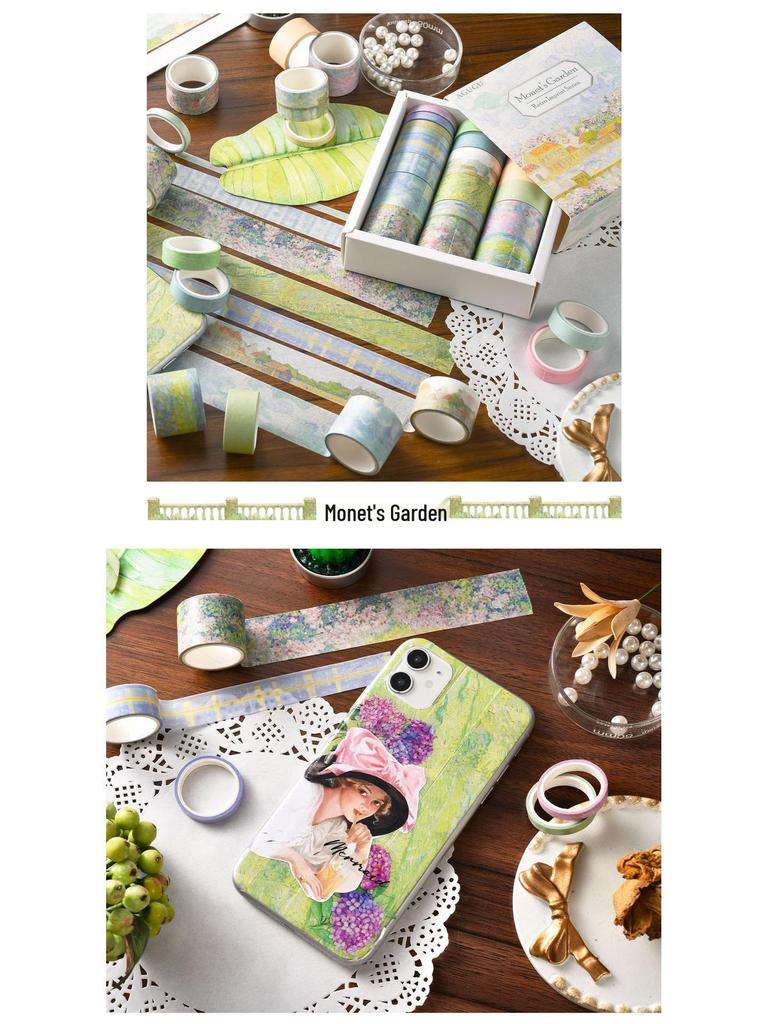 Retro Imprint Washi Tape Set: 20 Rolls, 6 Styles for Versatile Decoration