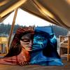 1pc Avatar Fire and Ash Outdoor Flannel Blanket, Cozy & Warm Soft Te Playful Design, Napping Camping,