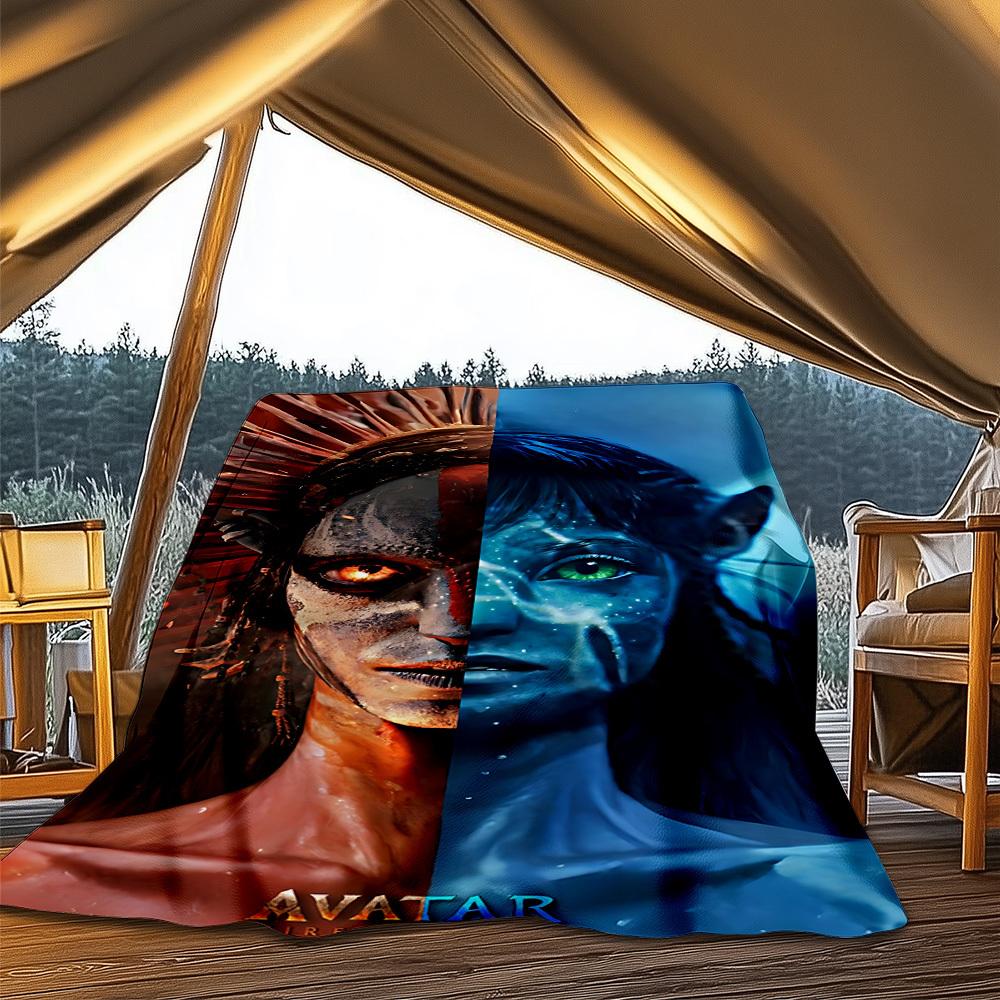 1pc Avatar Fire and Ash Outdoor Flannel Blanket, Cozy & Warm Soft Te Playful Design, Napping Camping,