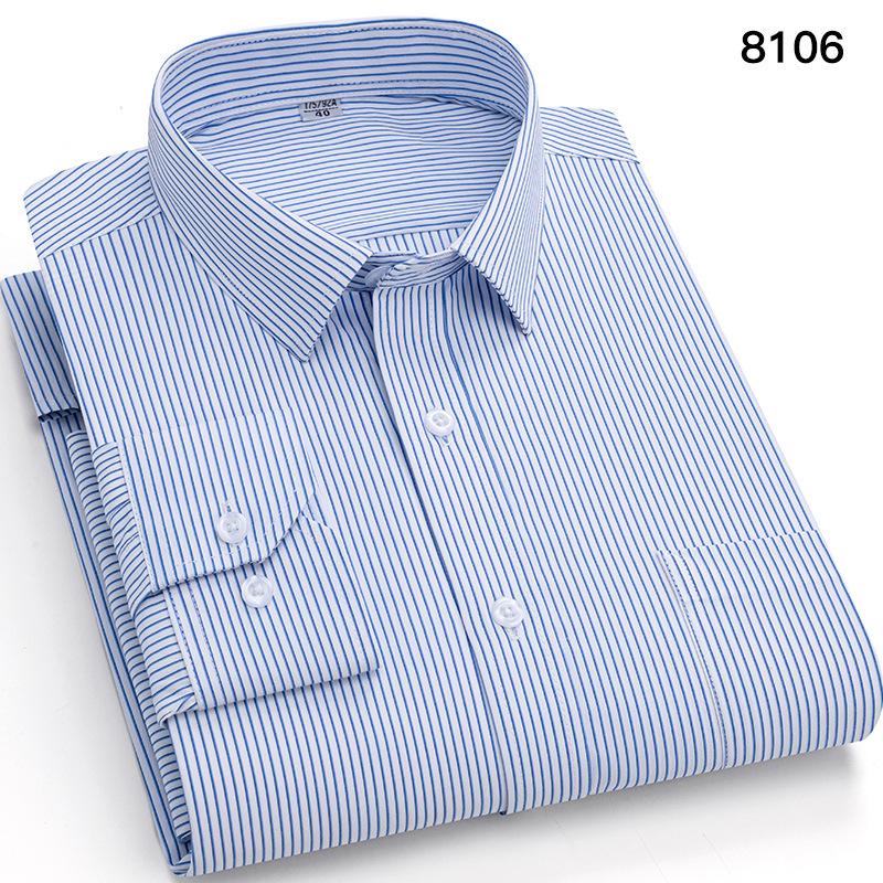 Men's Autumn Striped Business Casual Long-Sleeve Shirt