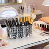 Cosmetics Storage Box Three Grid Pen Holder Transparent Acrylic Organizer for Eyebrow Pencil Makeup Brush Desktop Vanity Storage