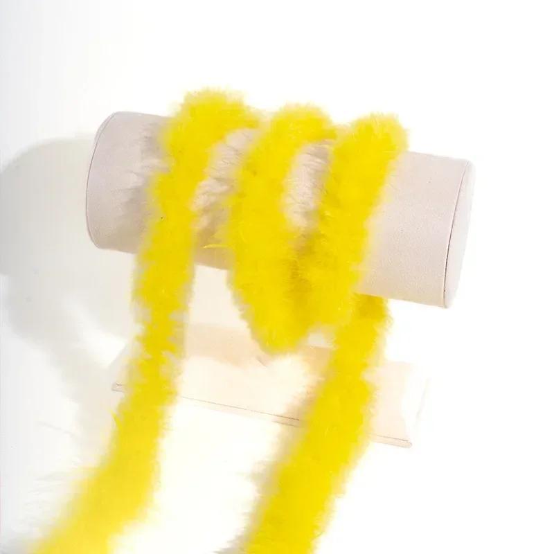 2M Real Natural Turkey Feathers Fluffy Marabou Feather Boa DIY Craft Sewing Trim Hat Costume Decor Wedding Party Accessories