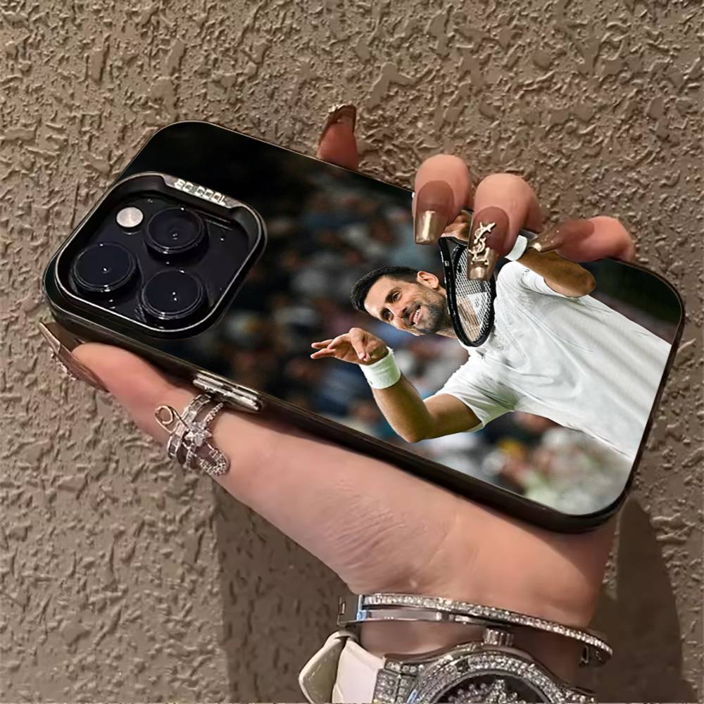 

N-Novak Djokovic-Tennis Phone Case For iPhone 17,16,15,14,13,12,11 Plus Pro Max Colored Silver Phone Case iPhone12