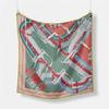 Twill Silk Scarf Woman Melt Painting Square Scarves Wraps Bandana Small Hijab Silk Foulards Tie Headband Neckerchief 53CM