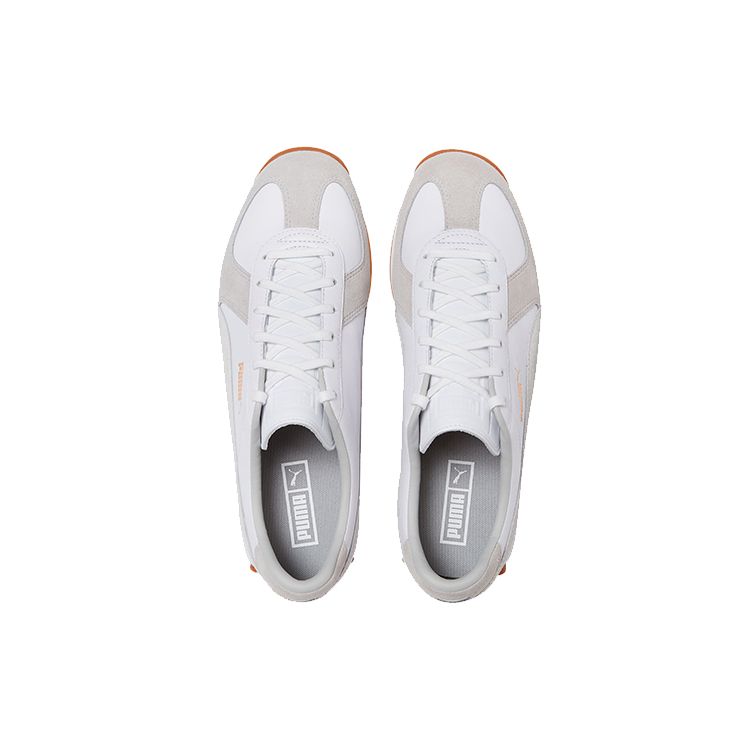 Puma Army Trainer Rider Leather Comfortable Retro Low-Top Lifestyle Shoes Unisex Sneaker Gray White 386944-01