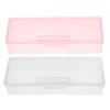 Plastic Transparent Nail Supplies Tools Storage Box Push Grinding Blocks Organizer Medicine Container 19x7.5x3.9 Cm