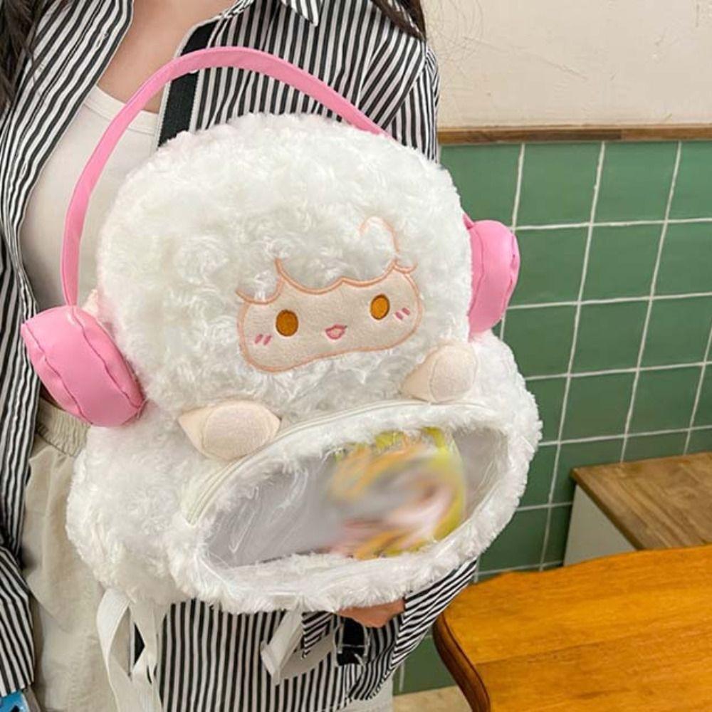 

Прозрачная карманная кукла-овечка Itabag плюшевая игрушка животное сумка через плечо для студентов