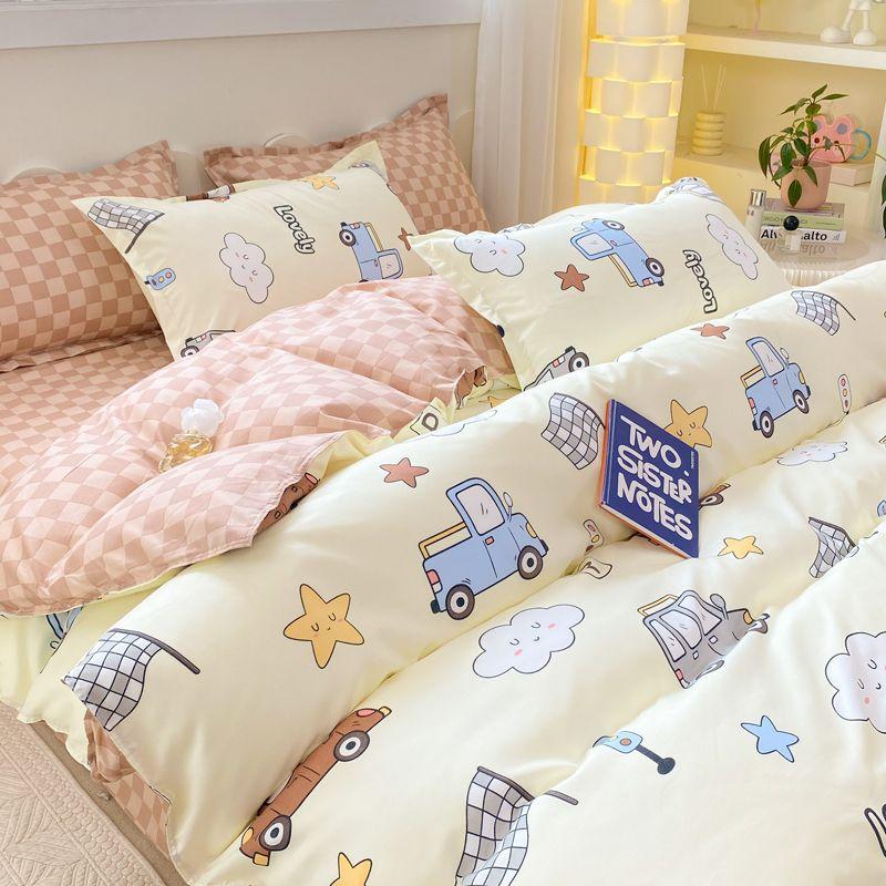 

Лейкерс Джеймс Постельное белье из стираного хлопка Пододеяльник Простыня Наволочки Комплект из четырех предметов Постельное белье Студенческое общежитие Односпальный комплект из 3 предметов Quilt cover 150x 200 dormitory three-piece set Car