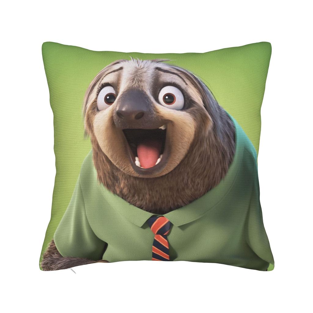 Gary Judy Nick Quadratische Kissenbezüge Zootopia Film Kissenbezüge Modischer Dekorativer Kissenbezug mit Reißverschluss für das Bett 18"
