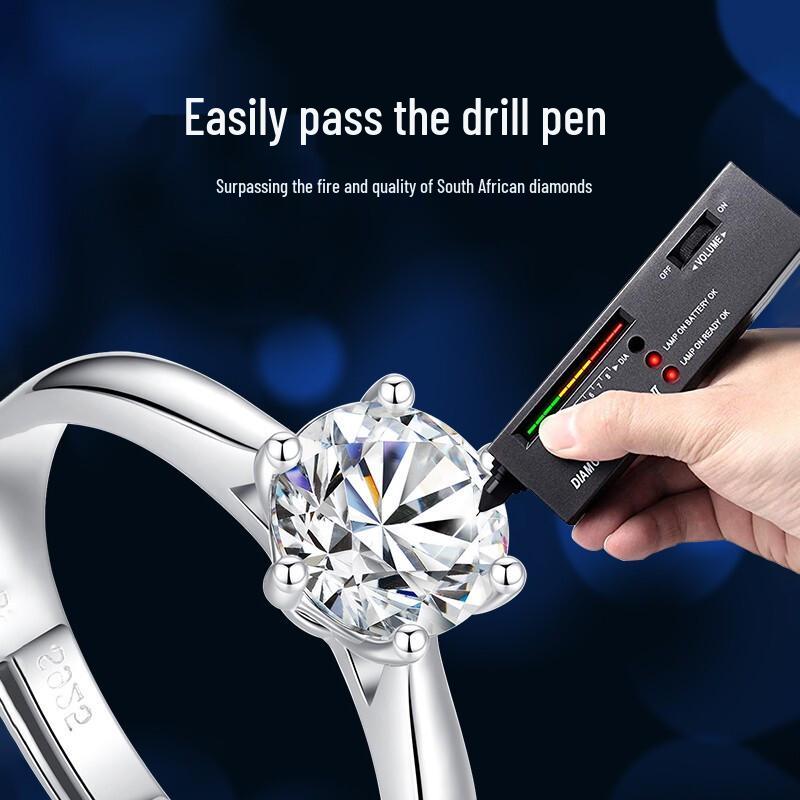 Min Yue S925 Silver Moissanite Open Ring - Exclusive Xiaohongshu Style