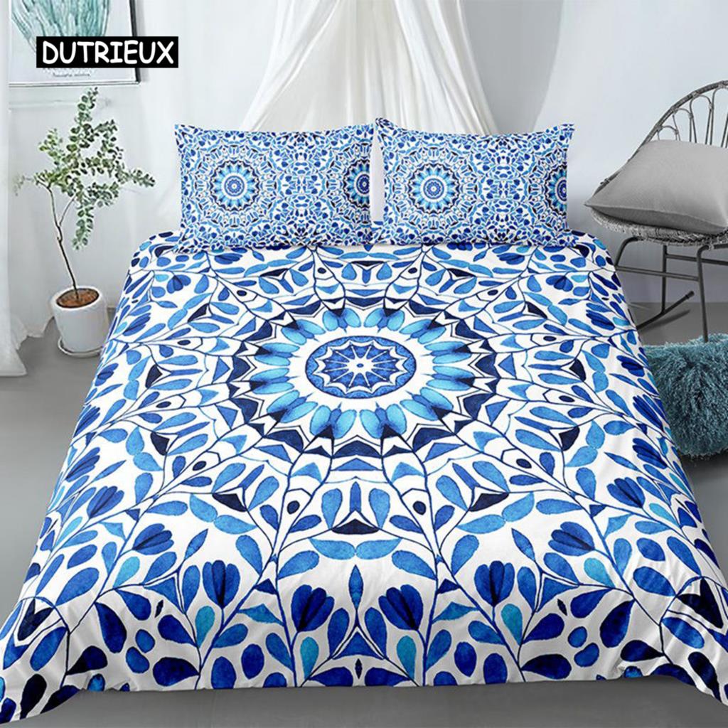 Vibrant Stylish King Queen Full Double Twin Comforter Quilt Mandala Bohemian Bedspreads Bed Sets Polyester