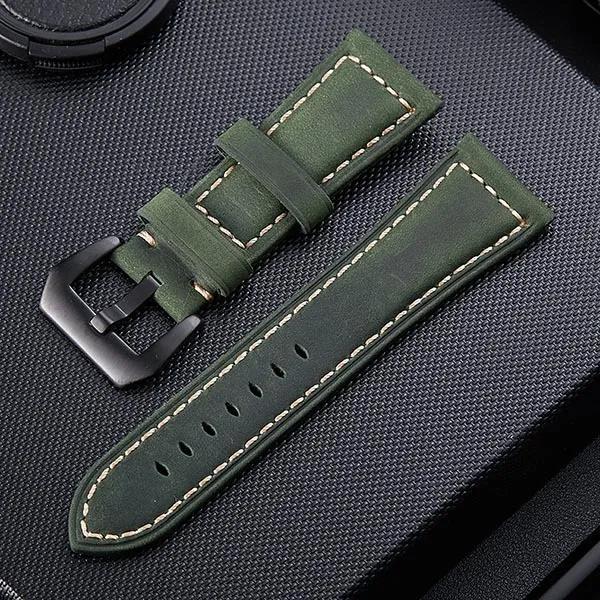 For Panerai Watch Strap Genuine Leather Band Men's Women's Original PAM111/441/312 Crazy Horse Belt 18mm 20mm 22mm 24mm 26mm Samsung Watch HUAWEI
