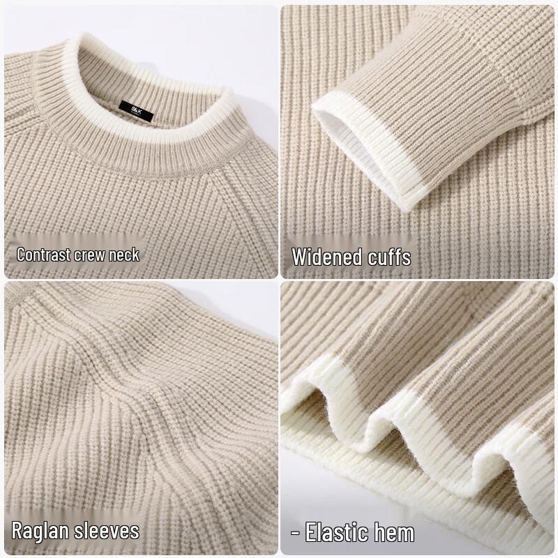 Baleno Men's S&K Series Solid Color Knit Sweater