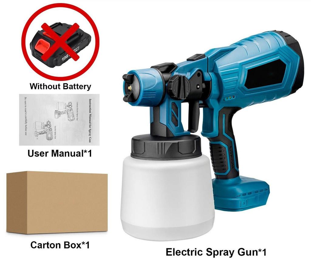 Portable Electric Paint Spray Gun - Multifunctional High-Pressure Atomization Tool