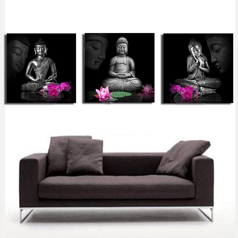 Buddha Portrait Monochrome 3 PCs Canvas Printing Wall Picture Poster Home Decor Buddha Portrait Monochrome 3 PCs Canvas Printing Wall Picture Poster Home Decor