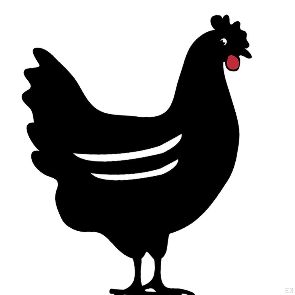 Chicken Silhouette Stakes for Yard Outdoor Garden Statue Decoration, Shadow