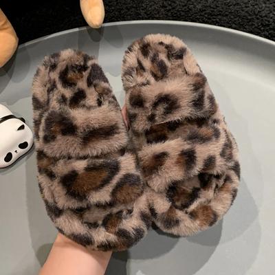 2024 Kinder Plüsch Hausschuhe für Mädchen Winter Neue Mode Koreanischer Stil Weiche Sohle Rutschfest Vielseitig Schick Warmhaltende Schuhe