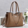 Womens Pu Large Tote Handbag With Top Handle And Shoulder Strap For Daily Commute