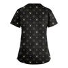 Women's Fashion V-Neck Short Sleeve Overalls With Pockets Halloween Printed Tops  Apparel