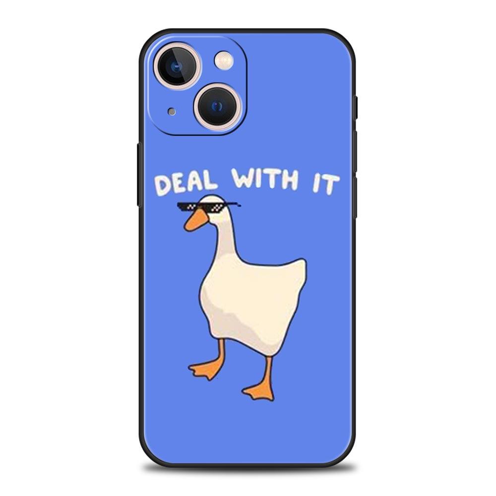 Funny Duck Phone Case For iPhone 17 Air 16 Plus 13 15 14 12 11 Pro MAX 7 8 SE Soft TPU Shockproof Cover Funda