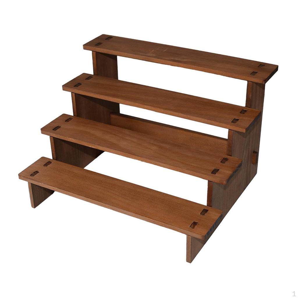 Collectibles Wood Display Stand Riser Jewelry Rack Showcase Fixtures For Figures Toys Crafts